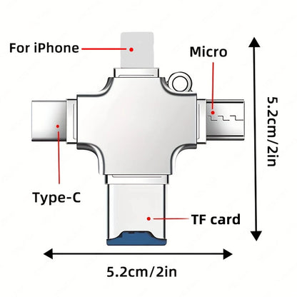 4 in 1 Micro SD Card Reader USB 3.0 Adapter